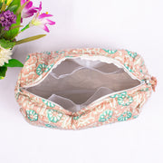 Travel Bag with Pockets, Assorted hand Block Printed Large Toiletry Bag, Waterproof Wash Bag, Makeup Bag, Cosmetic Bag, Jumbo Wash Bag